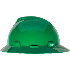 V-Gard Hard Hats, Full Brim, Fas-Trac Suspension, Green