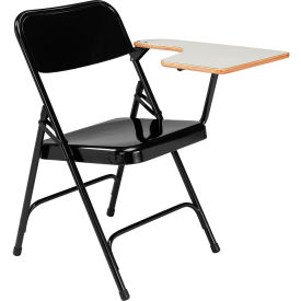 Tablet Arm Folding Chair - Left Arm - Black - Pack of 2