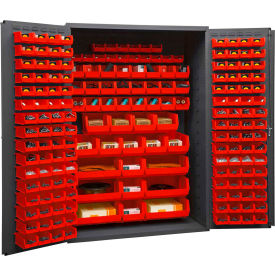 Durham Storage Bin Cabinet - 186 Red Hook-On Bins 48"W x 24"D x 72"H