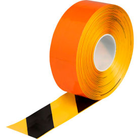 177018 ToughStripe Max Floor Marking Tape, Vinyl, 3"W x 100'L, Blk/Yellow Stripe