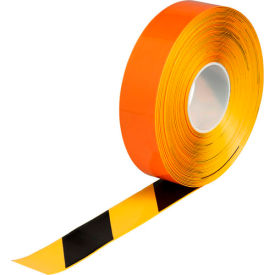 ToughStripe Max Floor Marking Tape, Vinyl, 2"W x 100'L, Blk/Yellow Stripe