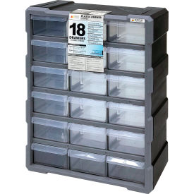 Plastic Drawer Cabinet - 18 Drawers 6-1/4"W x 15"D x 18-3/4"H