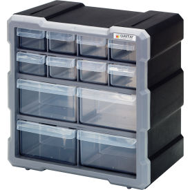 Plastic Drawer Cabinet - 12 Drawers 6-1/4"W x 10-1/2"D x 10-1/4"H