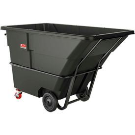 Standard Duty Plastic Tilt Truck, 2 Cu. Yd. Cap, 1400 Lbs. Cap, Black