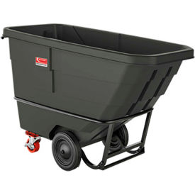 Standard Duty Plastic Tilt Truck, 3/4 Cu. Yd. Cap, 1400 Lbs. Cap, Black
