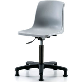 One-Piece Plastic Shell Stool, Gray
