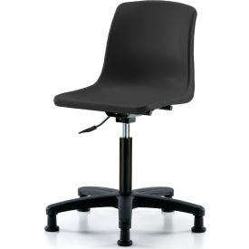 One-Piece Plastic Shell Stool, Black