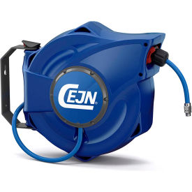 Retractable Safety Air Hose Reel Spring Rewind 3/8" PUR Hose 46' OAL 3/8" Male NPT