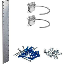 Pneumatic Tool Pegboard Kit with 36" x 4.5" Square Hole Pegboard & 6 pc LocHooks