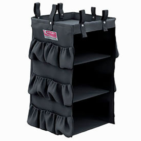 3 Sided Bag w/ Shelves for Housekeeping Carts