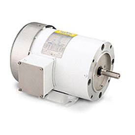 Leeson Motors Motor Washdown Motor-1.5/1HP, 208-230/460V, 1740/1440RPM, TEFC, RIGID C, 84 Eff