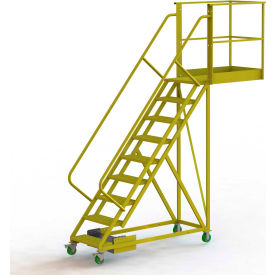 9 Step Cantilever Ladder with 40" Long Platform - Serrated - Cal-OSHA Compliant