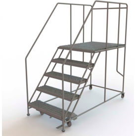 Mobile 5 Step Steel 36"W X 48"D Work Platform Ladder