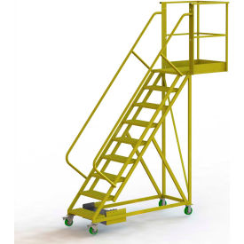 9 Step Cantilever Ladder with 20" Long Platform - Serrated - Cal-OSHA Compliant
