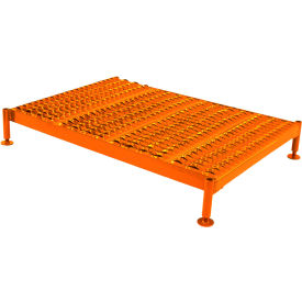 97 X 24 Heavy Duty Adjustable Height Steel Work Platform, Orange, 5 - 8"H - AWP5-2497-O
