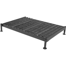 36 X 24 Heavy Duty Adjustable Height Steel Work Platform, Gray - 9"H to 14"H