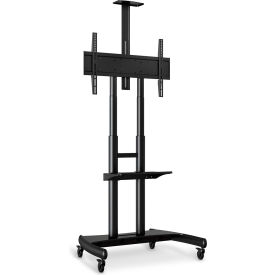 Adjustable Height Large Capacity TV Stand For 40"-80" TVs, Black