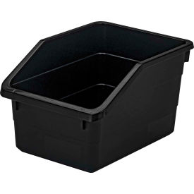 Plastic Heavy Duty Nesting Storage Shelf Bin 7-1/2"W x 10-1/4"L x 6"H Black