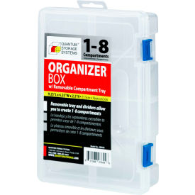 Organizer Box - 1-8 Adjustable Compartments 9-1/4"L x 6-1/4"W x 2-3/16"H