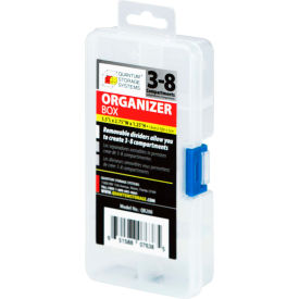 Organizer Box - 3-8 Adjustable Compartments - 5-1/2"L x 2-3/4"W x 1-1/4"H