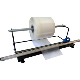 Poly Tubing Dispenser with Slide Cutter for 36" Rolls, 49"L x 16"W x 7-1/2"H, Black