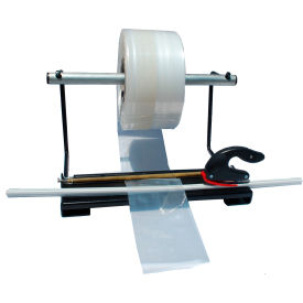 Poly Tubing Dispenser with Slide Cutter for 6" Rolls, 19"L x 16"W x 7-1/2"H, Black