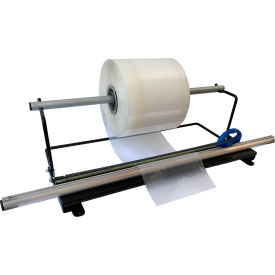 Poly Tubing Dispenser with Slide Cutter for 12" Rolls, 25"L x 16"W x 7-1/2"H, Black