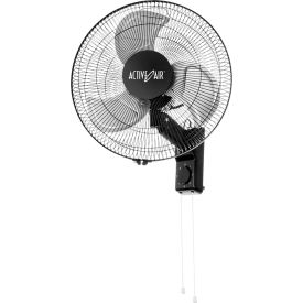 16" Heavy Duty Metal Wall Mount Fan 3 Speeds 120V 3,180 CFM