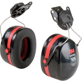 Optime 105 Earmuffs H10P3E, Hard Hat Attached, NRR 18 dB