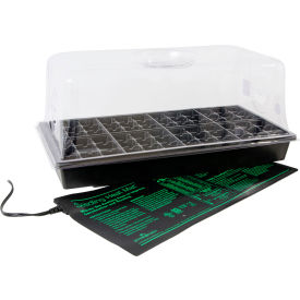 Hot House w/Heat Mat, 11" x 22" Tray, 72-Cell Insert, 7-1/2" Dome