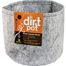 Hydroponic Dirt Pot Flexible Portable Planter, 2 Gallons, Gray