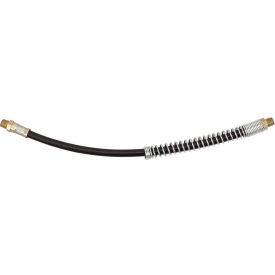Flexible Grease Gun Hose with Spring Guard, 3500 PSI, 18-inch, 1/8" NPT
