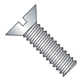M4 x 0.7 x 25mm Machine Screw - Slotted Flat Head - Steel - Zinc - DIN 125B - Pkg of 100