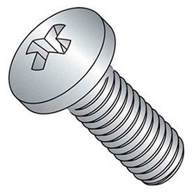 Machine Screw - Phillips Pan Head - Steel - Zinc - DIN 125B - Pkg of 100