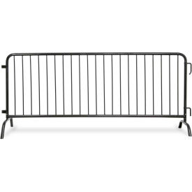 CrowdMaster™ 1000 Steel Barricade, 100"L x 43"H, Bridge Feet, Black