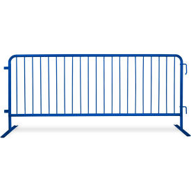 CrowdMaster 1000 Steel Barricade, 100"L x 43"H, Blue