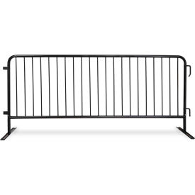 CrowdMaster™ 1000 Steel Barricade, 100"L x 43"H, Flat Feet, Black