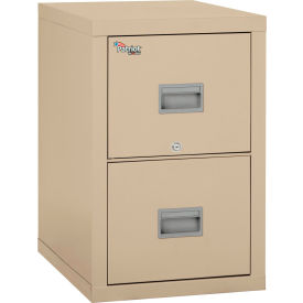 Fireproof 2 Drawer Vertical File Cabinet Legal-Letter 17-3/4"Wx25-1/16"Dx27-3/4"H Parchment