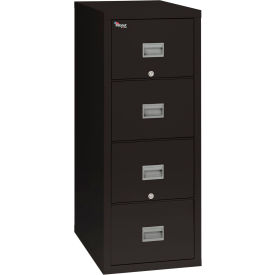 Fireproof 4 Drawer Vertical File Cabinet Legal-Letter 17-3/4"Wx25-1/16"Dx52-3/4"H Black