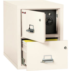 2 Drawer Vertical Safe-In-File Legal 20-13/16"Wx31-9/16"Dx27-3/4"H Ivory White