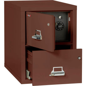 2 Drawer Vertical Safe-In-File Legal 20-13/16"Wx31-9/16"Dx27-3/4"H Brown