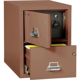 Fireproof 2 Drawer Vertical Safe-In-File Legal 20-13/16"Wx31-9/16"Dx27-3/4"H Tan