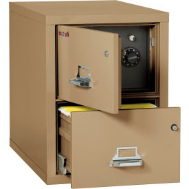 2 Drawer Vertical Safe-In-File Legal 20-13/16"Wx31-9/16"Dx27-3/4"H Sand