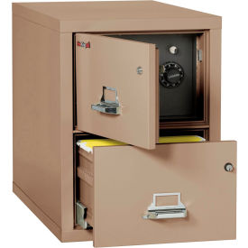2 Drawer Vertical Safe-In-File Legal 20-13/16"Wx31-9/16"Dx27-3/4"H Taupe