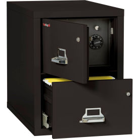 Fireproof 2 Drawer Vertical Safe-In-File Legal 20-13/16"Wx31-9/16"Dx27-3/4"H Black