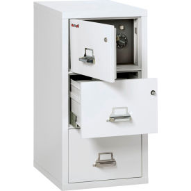 3 Drawer Vertical Safe-In-File Legal 20-13/16"Wx31-9/16"Dx40-1/4"H Arctic White