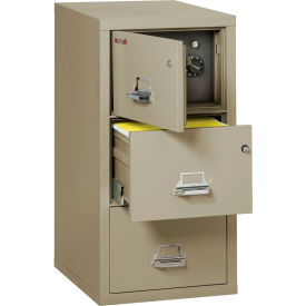 3 Drawer Vertical Safe-In-File Legal 20-13/16"Wx31-9/16"Dx40-1/4"H Pewter