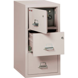 3 Drawer Vertical Safe-In-File Legal 20-13/16"Wx31-9/16"Dx40-1/4"H Platinum