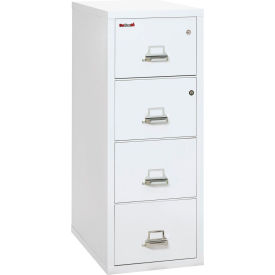 Fireproof 4 Drawer Vertical Safe-In-File Legal 20-13/16"Wx31-9/16"Dx52-3/4"H Arctic White