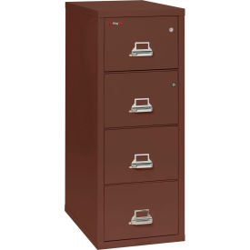 4 Drawer Vertical Safe-In-File Legal 20-13/16"Wx31-9/16"Dx52-3/4"H Brown